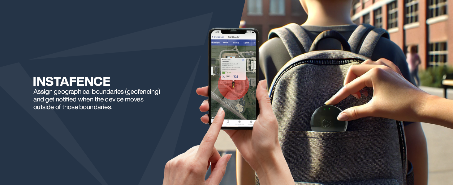 Instafence — Assign geographical boundaries and notified when the device moves passed the boundary.