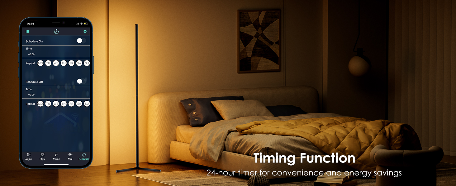 RGB LED Corner Lamp with Remote Control