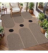 Tangsoo Modern Easy Jute 3x5 Outdoor Rug for Living Room,Washable Indoor Rugs Farmhouse Non-Slip ...