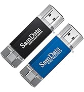 SamData 64GB 2 Pack 2 in 1 OTG USB C + USB Flash Drives USB2.0 Thumb Drives, USB A and USB C Dual...