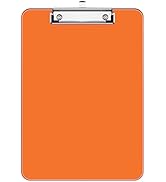 Rimilak Plastic Clipboards with Low Profile Metal Clip, Translucent Clip Board, 12.5 x 9 Inch Let...