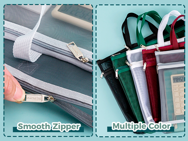 Large A3 A4 Size Mesh Zipper Pouch