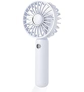 Handheld Mini Fan Portable, Battery Operated Small Personal Fan 3 Speed Adjustable USB Rechargeab...