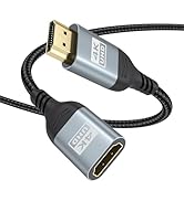 ZeniKon HDMI Extension Cable 15 FT, 4K HDMI Extender Cable Male to Female Adapter Extension Cord ...