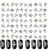 Cross Nail Charms for Acrylic Nails - 100Pcs 3D Nail Art Mini Chrome Cross Nail Charm Nail Gems P...