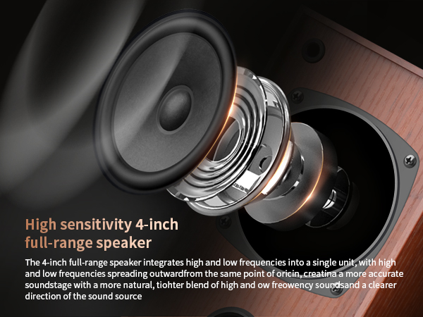 With 4-inch passive speakers