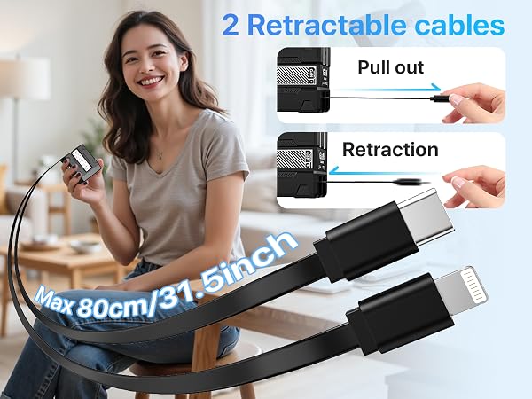 retractable phone charger
