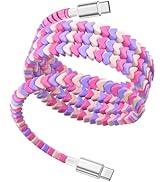 60W Beaded Charger Cord USB C to USB C Charging Cable 6.6ft, PD Fast Charge Cable for iPhone 17 1...