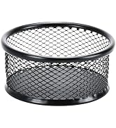 1Pc Black Metal Paper Clip Holder Mesh Paperclip Bowl Binder Clip Dispenser Desk Bobby Pin Contai...
