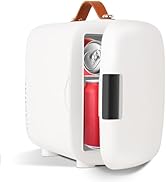 FANSEXPERT Compact Refrigerator, Portable Mini Fridge for Skincare Food Drinks, 4L/6 Can Electric...