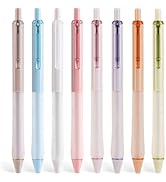 WRITECH Gel Ink Retractable Pens: Black Ink 0.7mm medium Fine Point Pen Set, Extra Smooth Tip No ...