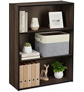 BALEINE Book Shelf, 3-Tier Bookshelf, Easy Assembly, Storage Shelves Bookcase for Living Room, Be...