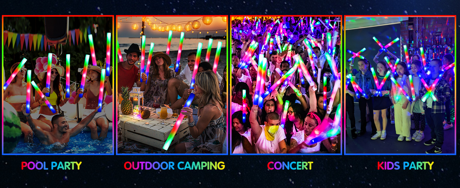 glow sticks bulk party pack