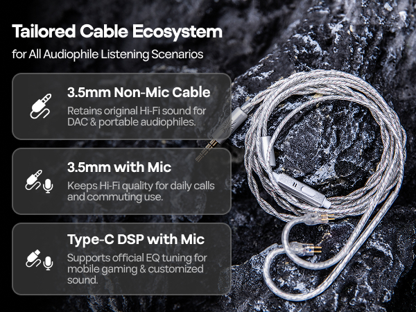 Linsoul Kiwi Ears Belle 10mm DLC Dynamic Driver in-Ear Monitor
