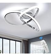 CANEOE Modern Ceiling Light Fixtures,42W Dimmable Flush Mount Led Ceiling Light with Remote Contr...