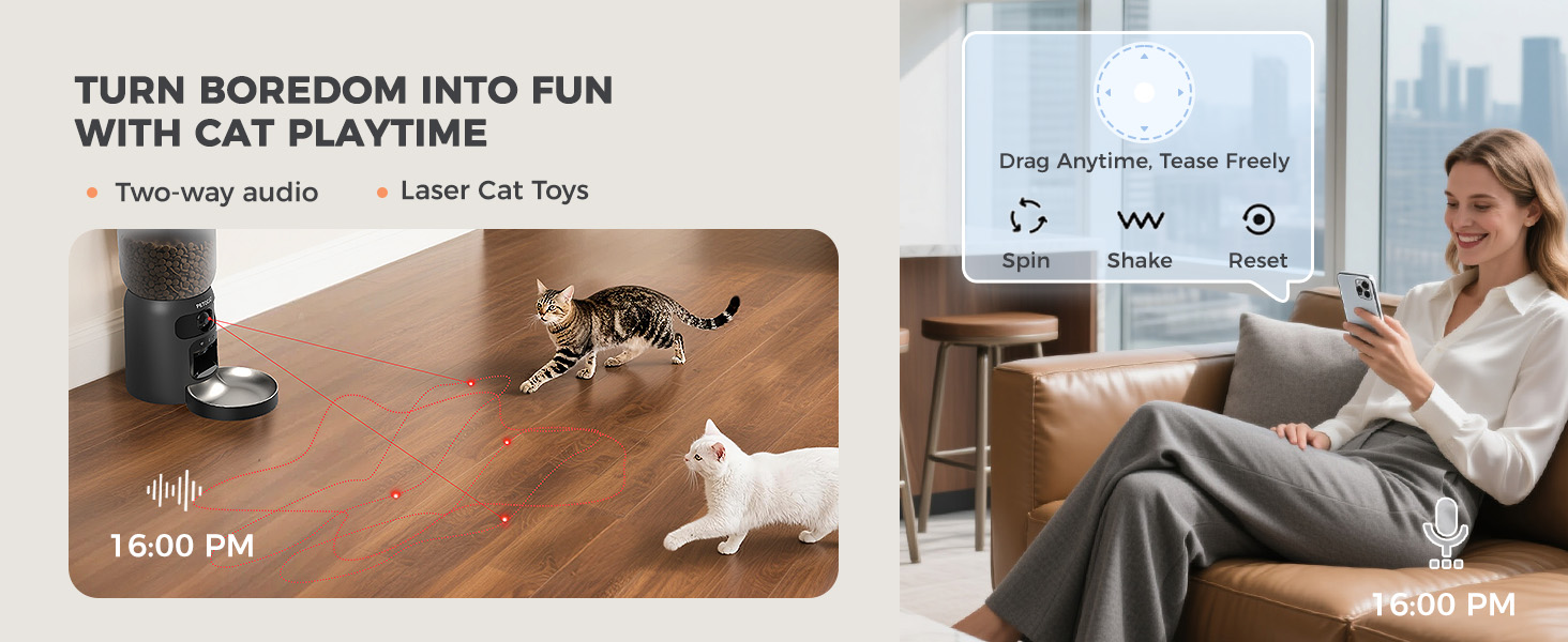 cat feeder two way audio