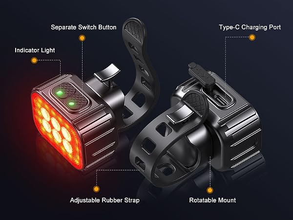 bike tail light bike lights rechargeable bicycle headlight