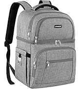 Cooler Backpack,Insulated Backpack Cooler Leakproof Double Deck Cooler Bag for Men Women RFID Lun...