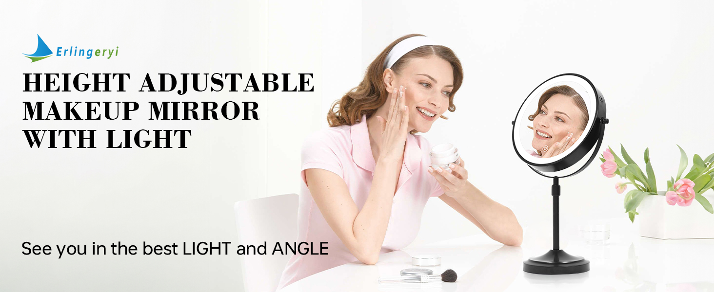 Height Adjustable Makeup Mirror