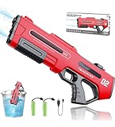 Electric Water Gun,Water Gun with Auto Reload &amp; 3 Shooting Modes,Powerful Squirt Gun Blaster Long...