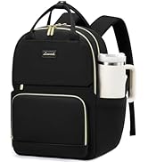 LOVEVOOK Laptop Backpack for Women with Giant Tumbler Holder Pocket, 15.6 inch Travel Work Backpa...
