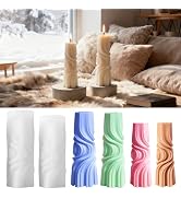 2 Packs Spiral Wave Candle Molds - Silicone Resin Casting Molds for Aromatherapy Plaster, Resin C...