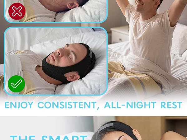 chin strap sleeping users anti snoring sleep snore straps adjustable jaw night time overnight keep