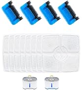 Wonder Creature Cat Water Filter, Cat Fountain Filter Replacement, 8 Square Carbon Filters and 4 ...