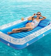 Inflatable Tanning Pool Lounger Float - Jasonwell 4 in 1 Sun Tan Tub Sunbathing Pool Lounge Raft ...