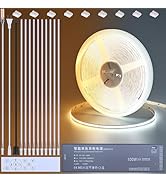 BENLUN 24V CCT COB LED Under Cabinet Strip Lighting 32.8ft, 2700K-6500K Cuttable LED Tape Light C...