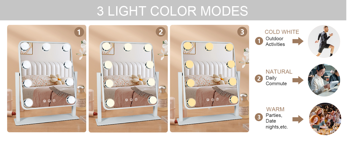 mirror with lights