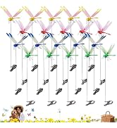 Jongdari 20pcs Dragonfly Hat Clip Realistic Fake Dragonflies Clip-On Garden Outdoor Decor Stakes ...