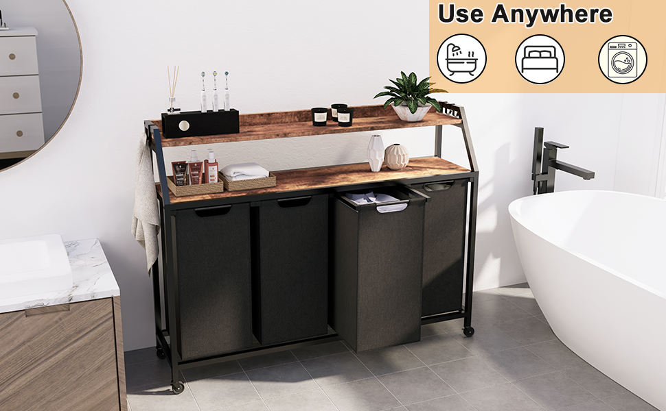 Laundry Sorter with Shelves