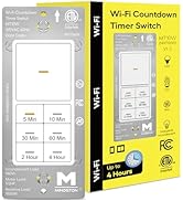 Minoston WiFi Timer Switch Smart Countdown Timer Switch, 5-15-30 Minutes/1-2-4 Hour/ON/Off Timer ...