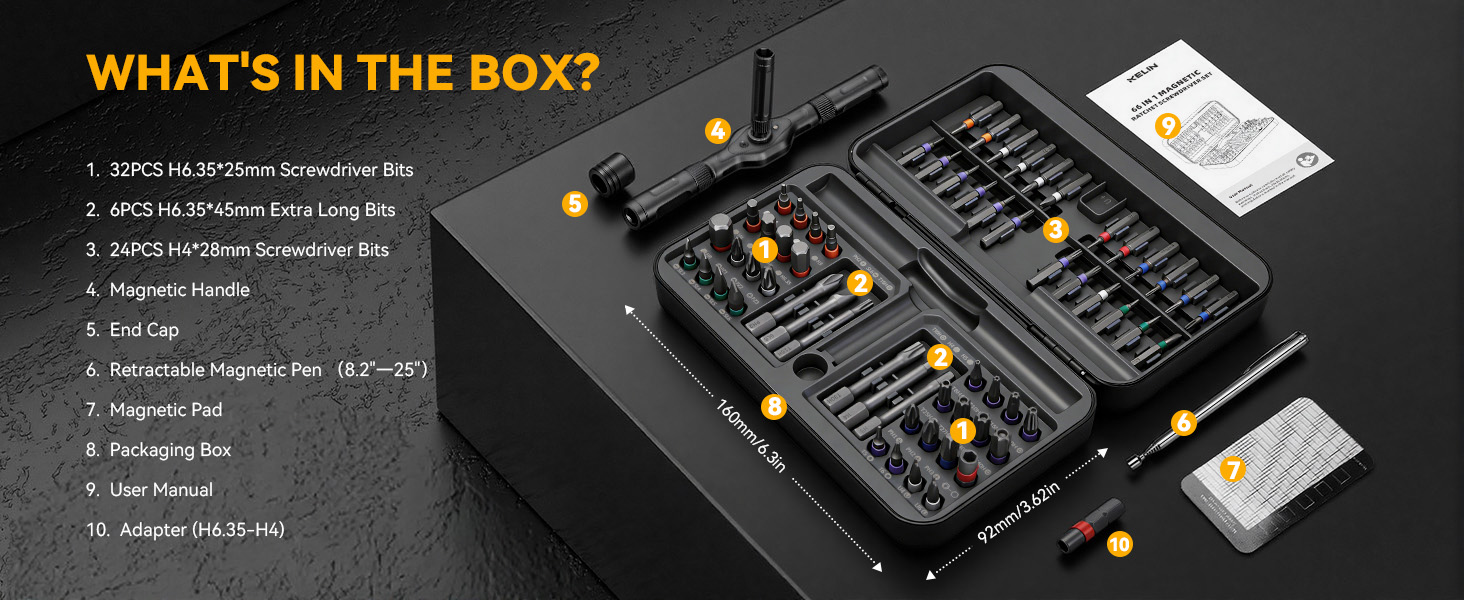 Magnetic Ratchet Screwdriver Set