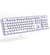 Atelus Computer Keyboard Wired, Plug Play USB Keyboard with Large Number Pad, Caps Indicators, Fo...