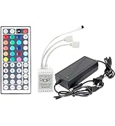 GALYGG 44 Key LED Strip Controller, Wireless Rectifier Control Box, IR Remote Controller, DC 12V ...