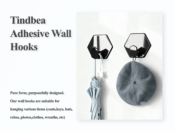 black Adhesive Hooks 