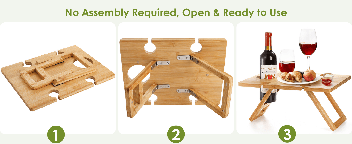 bamboo wine picnic table foldable wine table portable wine table wine table with glass holders