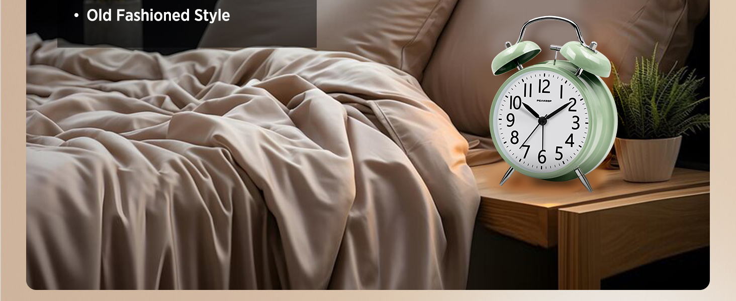 Retro Alarm Clock Battery Powered