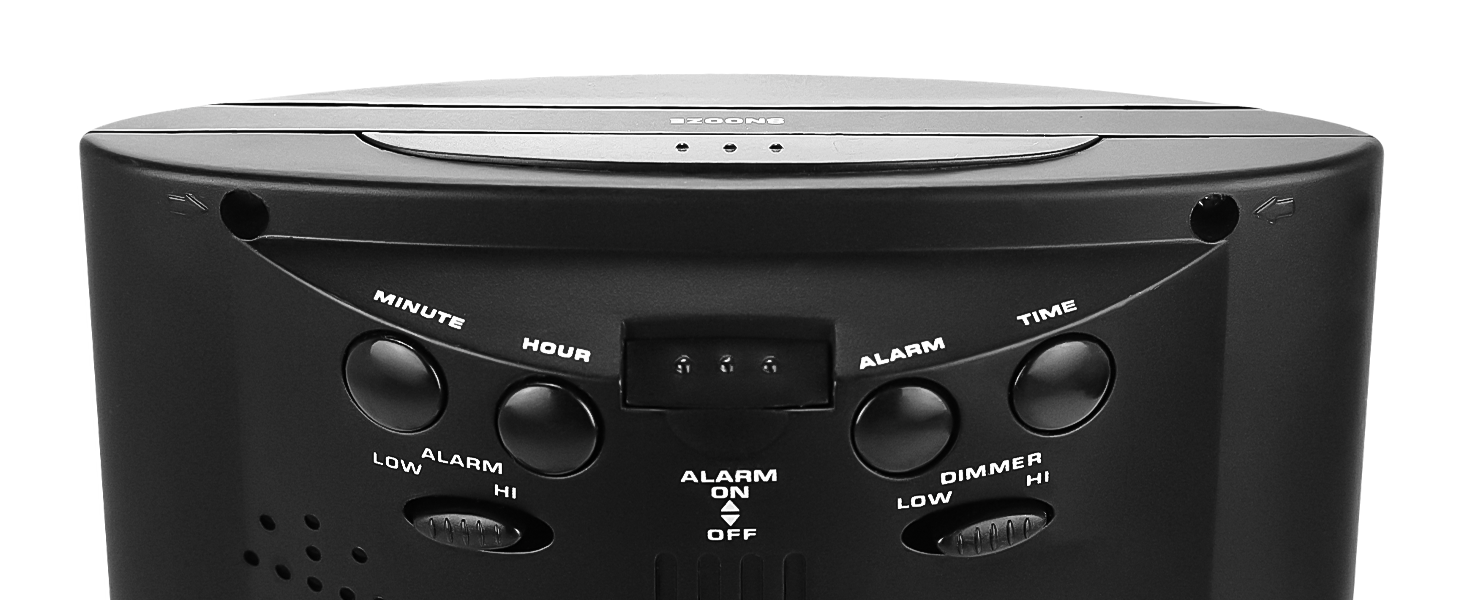 Alarm clock easy to use Ez easy to see large number swivel base
