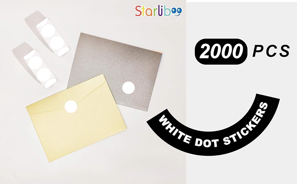 WHITE DOT STICKERS 