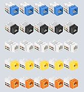 VCE UL Listed Cat6 RJ45 Keystone Jack Insert 25-Pack, 90 Degree Punch Down Keystone Jack Adapter