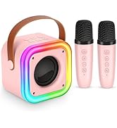 Mini Karaoke Machine for Kids, Girl Toys Gifts, Kids Karaoke Wireless Microphone for 4,5,6,7,8,9,...