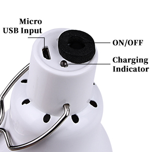 LED Camping Light Bulbs for Camping Hiking Indoor Power Outage USB or Solar Recharge Support