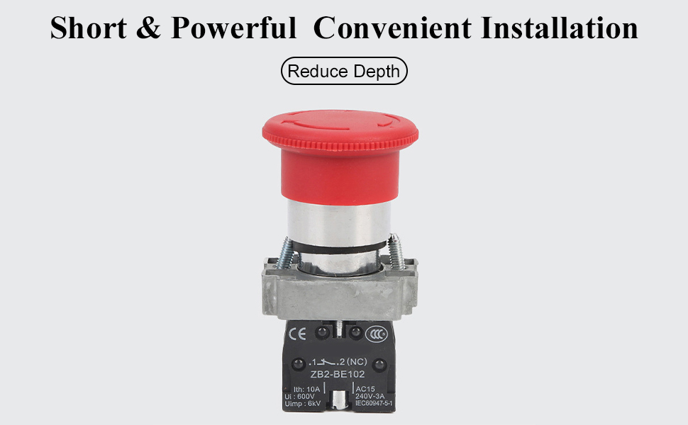 red signal emergency stop switch emergency switches 660v 10a emergency stop push button switch self