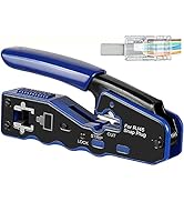RJ45 Crimper Tool Pass Through Network EZ Crimping Tool for Cat6a/Cat5/Cat5e Connector