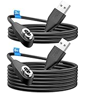 3.3ft &amp; 6ft Shokz Charging Cable [2 Pack Black] aftershokz Headphones Charger Replacement Magneti...