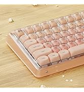 SEUNKWANG EWEADN Foundation PBT Keycaps, Jelly MOA Profile Keycap, 132 Keys Cute Custom Keycaps f...