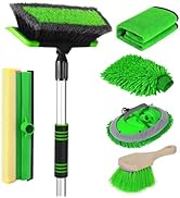 62'' Car Wash Brush with Long Handle, Scratch-Free Soft Bristles Sturdy Car Wash Mop, Complete Cl...